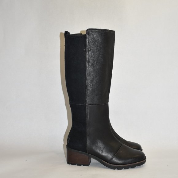 $260 SOREL CATE KNEE HIGH BOOT LEATHER WATERPROOF PLATFORM BLOCK 6  (TC1) - Picture 2 of 9